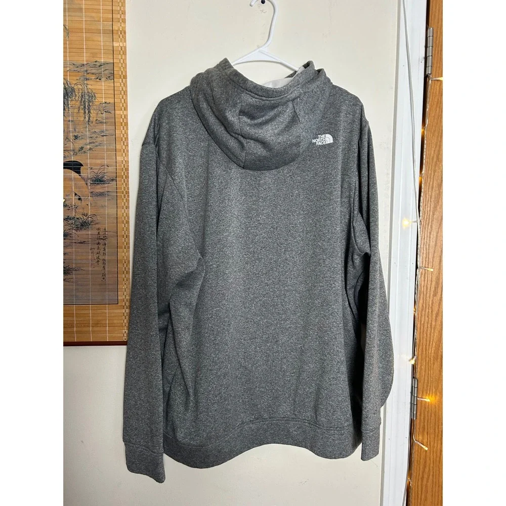 The North Face Men's Grey Hoodie XXL Pullover Logo Front Pocket‎ Casual Basic